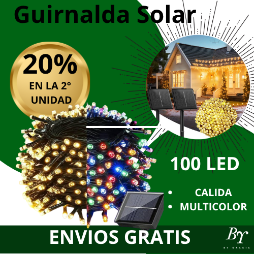 Guirnalda de Luz Solar de 100 LED